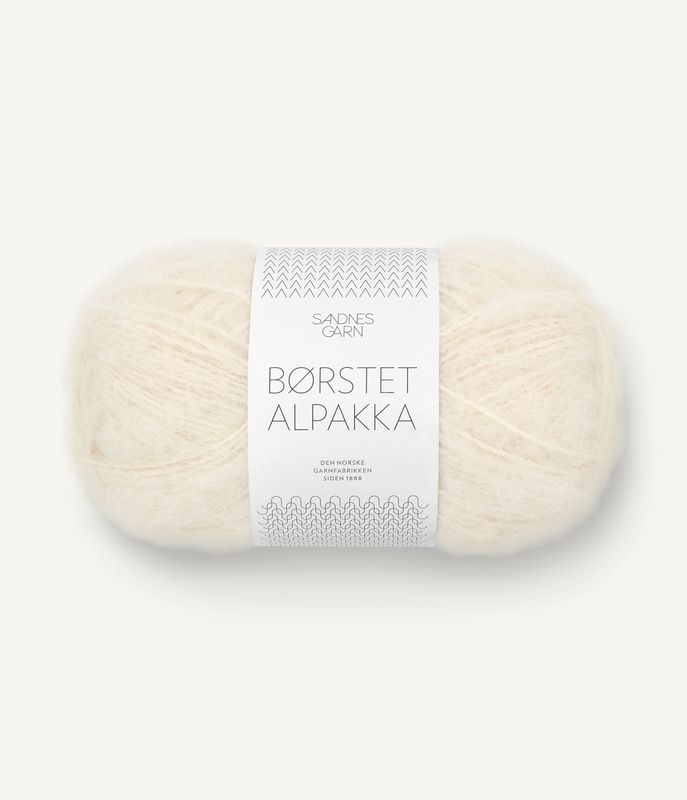 Børstet Alpakka 1012 Natural White